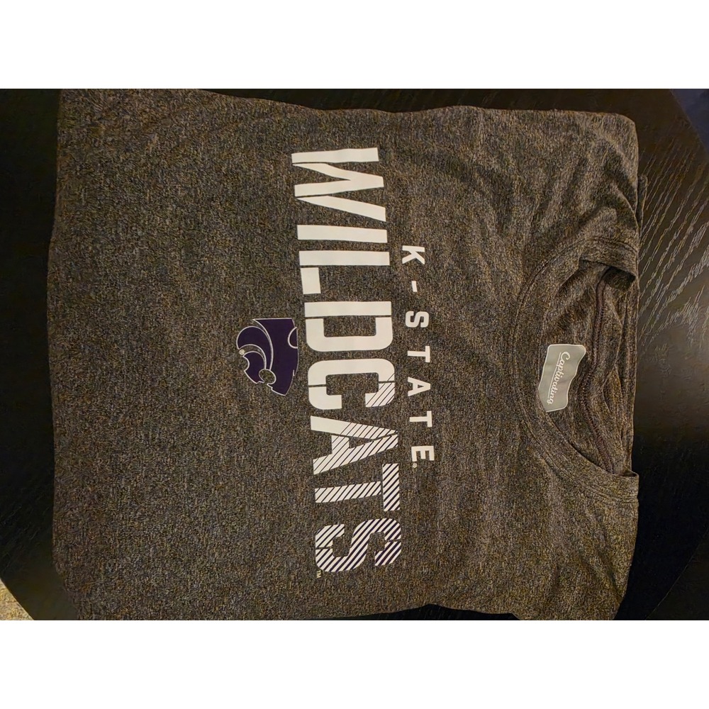 Captivating K-State Wildcats long sleeve Mens 3XL Gray Heathered NCAA‎